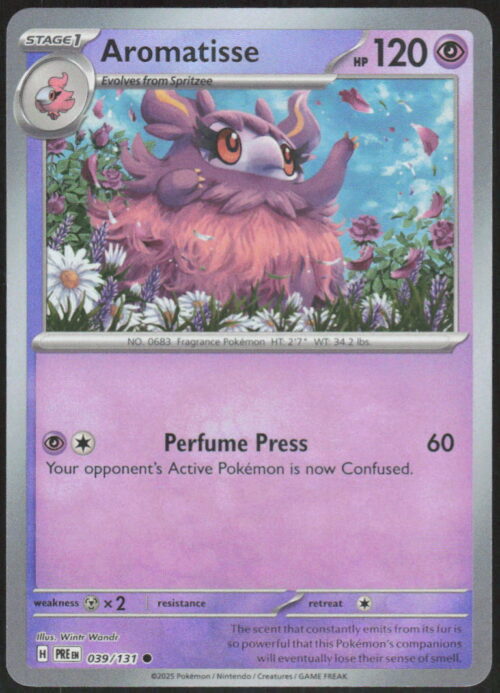 parse-1786926751588-34e9ko.jpg Aromatisse (Poke Ball Pattern) - SV: Prismatic Evolutions #039/131 - Pokemon Card