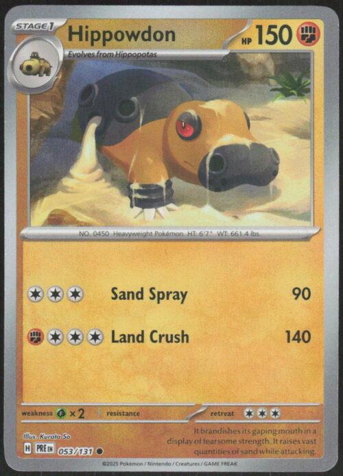 Hippowdon (Poke Ball Pattern) - SV: Prismatic Evolutions #053/131 - Pokemon Card