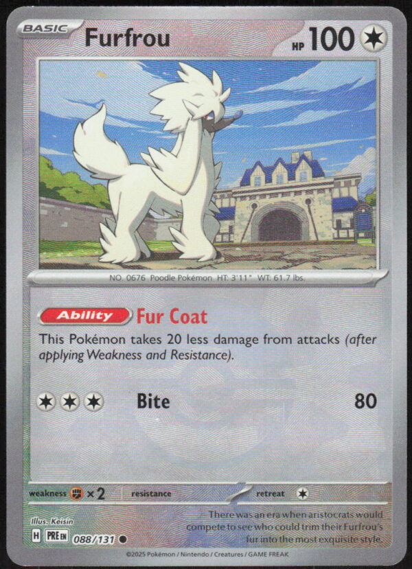 Furfrou (Poke Ball Pattern) - SV: Prismatic Evolutions #088/131 - Pokemon Card
