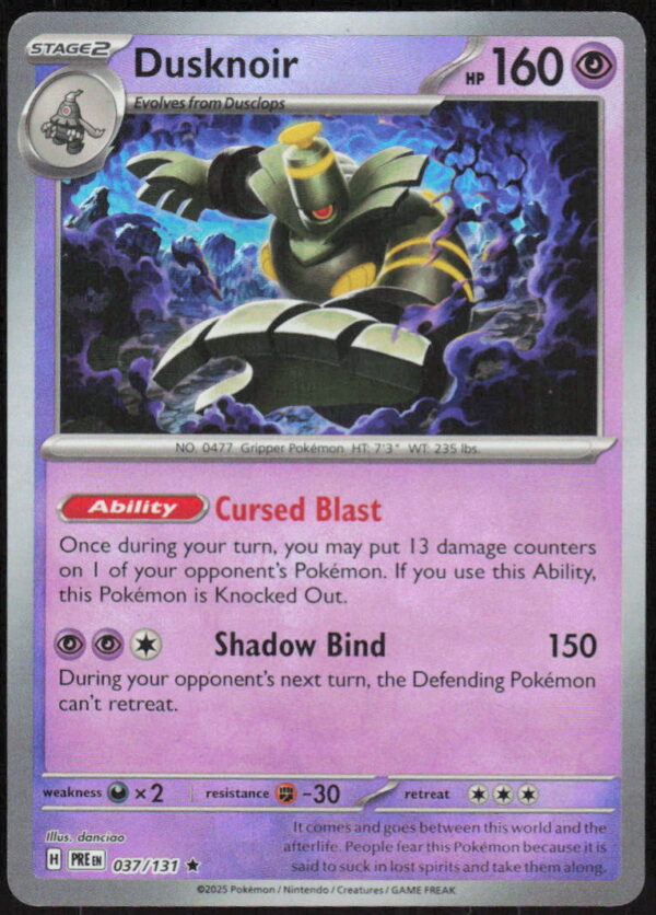 parse-1786926784713-act131.jpg Dusknoir (Poke Ball Pattern) - SV: Prismatic Evolutions #037/131 - Pokemon Card