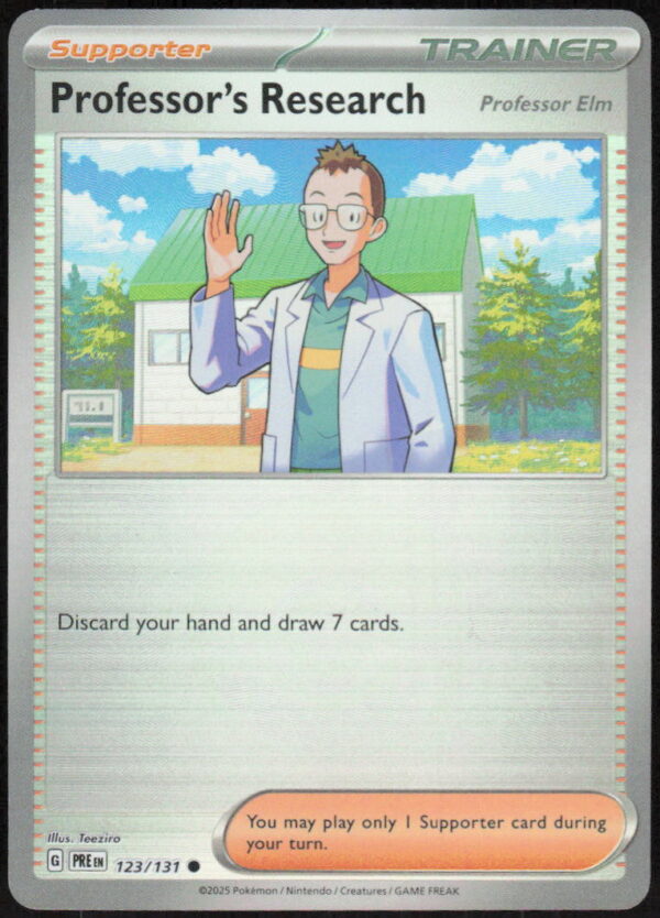 Professor's Research [Professor Elm] (Poke Ball Pattern) - SV: Prismatic Evolutions #123/131 - Pokemon Card