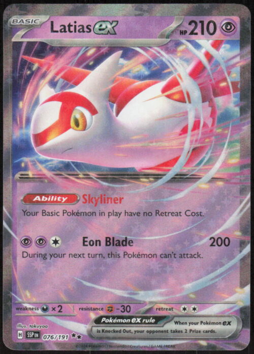 Latias ex - SV08: Surging Sparks #076/191 - Pokemon Card