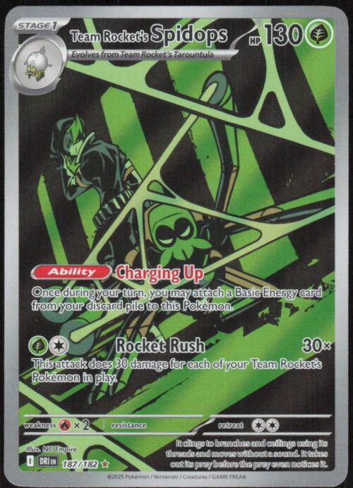 Team Rocket's Spidops - SV10: Destined Rivals #187/182 - Pokemon Card