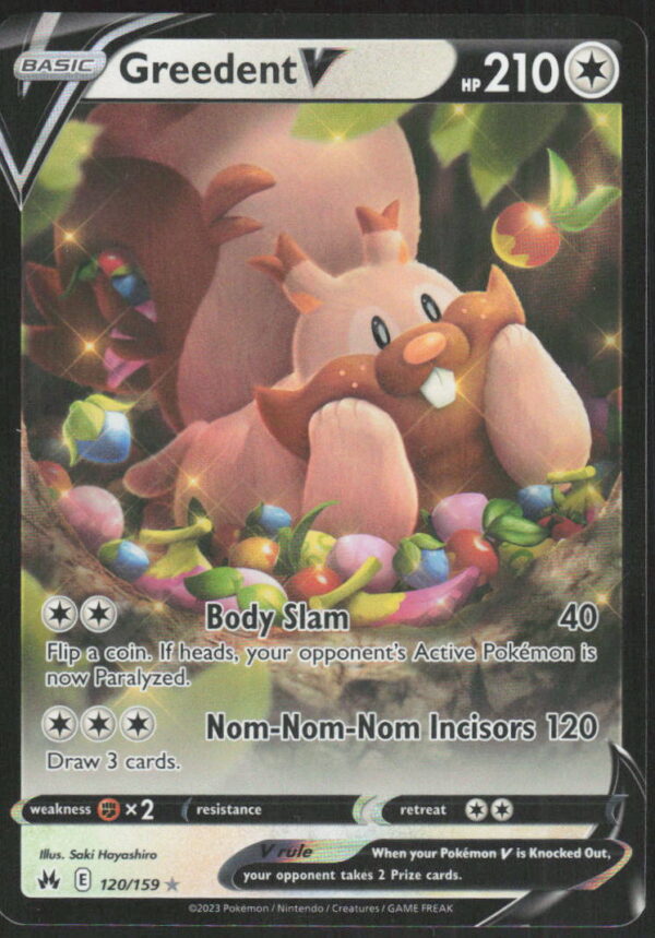 Greedent V - SWSH: Crown Zenith #120/159 - Pokemon Card