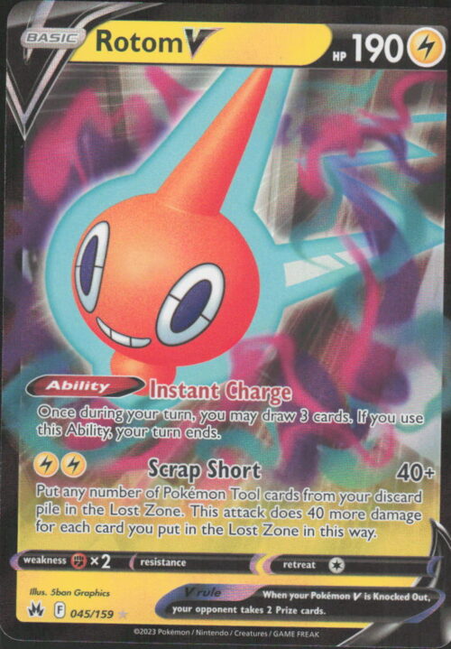 Rotom V - SWSH: Crown Zenith #045/159 - Pokemon Card