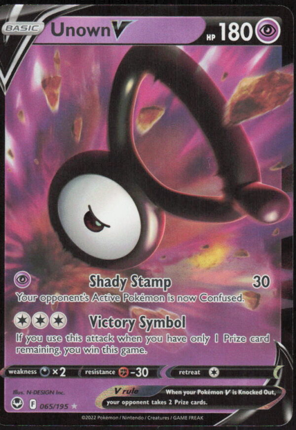 Unown V - SWSH12: Silver Tempest #065/195 - Pokemon Card