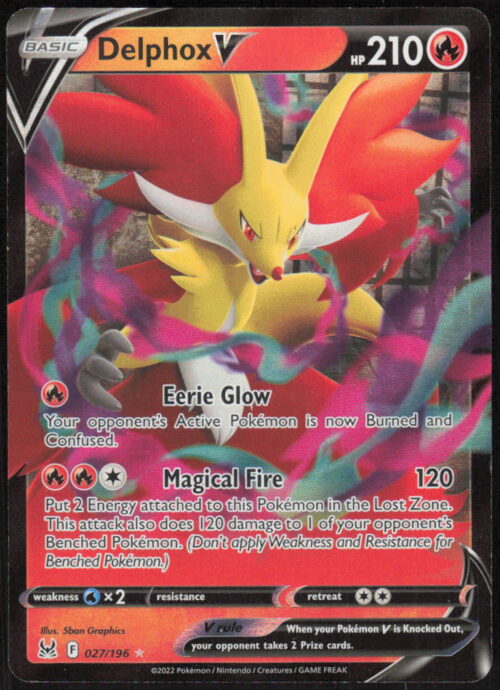 Delphox V - SWSH11: Lost Origin #027/196 - Pokemon Card