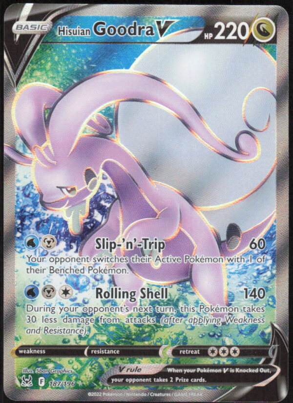 Hisuian Goodra V (Full Art) - SWSH11: Lost Origin #187/196 - Pokemon Card