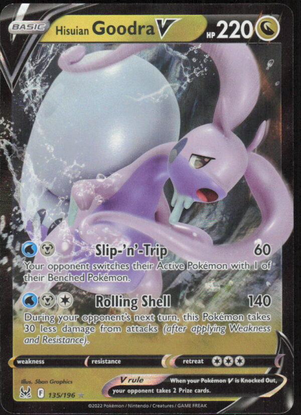 parse-1788325775838-8hds1o.jpg Hisuian Goodra V - SWSH11: Lost Origin #135/196 - Pokemon Card
