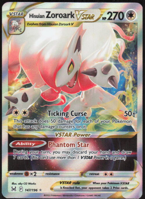 Hisuian Zoroark VSTAR - SWSH11: Lost Origin #147/196 - Pokemon Card