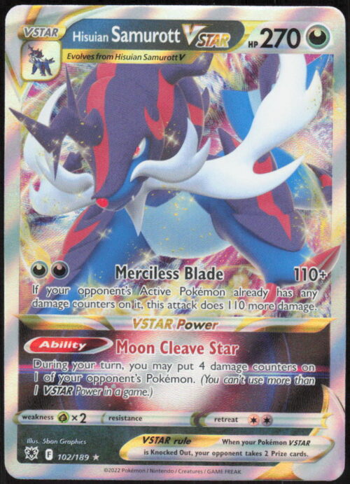 parse-1788330533559-ki9z7s.jpg Hisuian Samurott VSTAR - SWSH10: Astral Radiance #102/189 - Pokemon Card