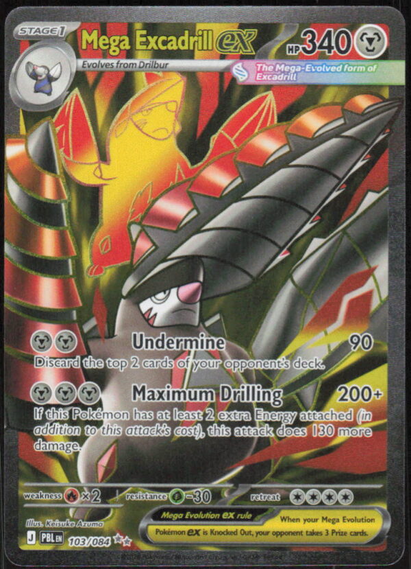 Mega Excadrill ex - ME05: Pitch Black #103/084 - Pokemon Card