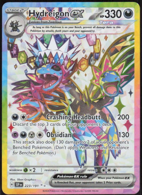 parse-1789422444273-cqsyv0.jpg Hydreigon ex - SV08: Surging Sparks #223/191 - Pokemon Card