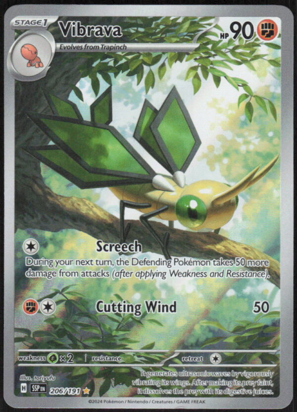 Vibrava - SV08: Surging Sparks #206/191 - Pokemon Card