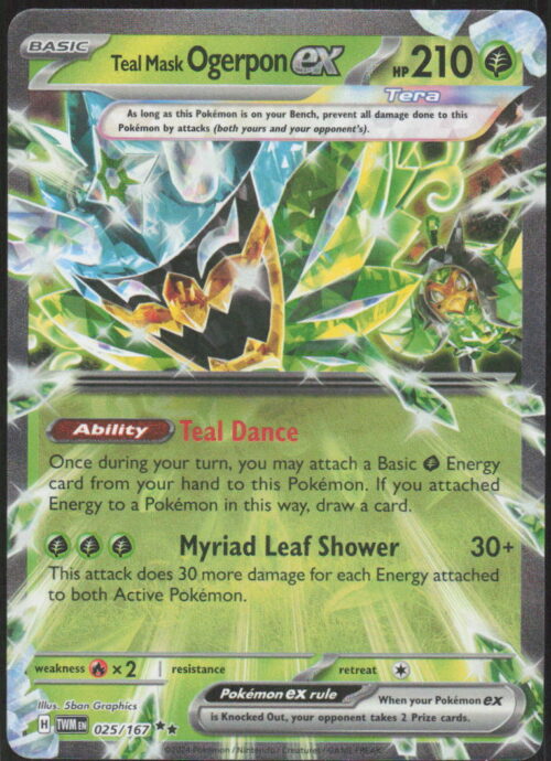 Teal Mask Ogerpon ex - SV06: Twilight Masquerade #025/167 - Pokemon Card