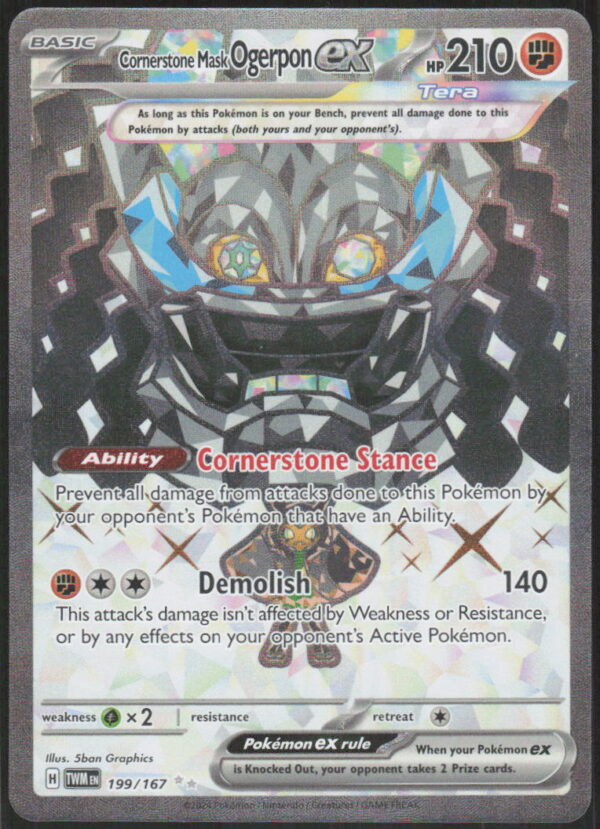 Cornerstone Mask Ogerpon ex - SV06: Twilight Masquerade #199/167 - Pokemon Card
