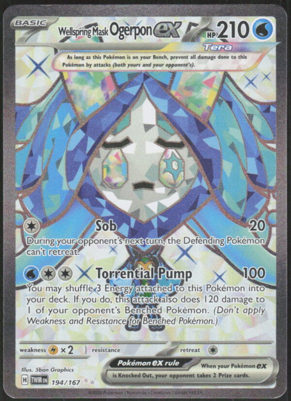 Wellspring Mask Ogerpon ex - SV06: Twilight Masquerade #194/167 - Pokemon Card