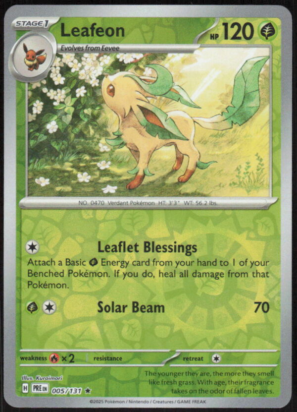 Leafeon - SV: Prismatic Evolutions #005/131 - Pokemon Card
