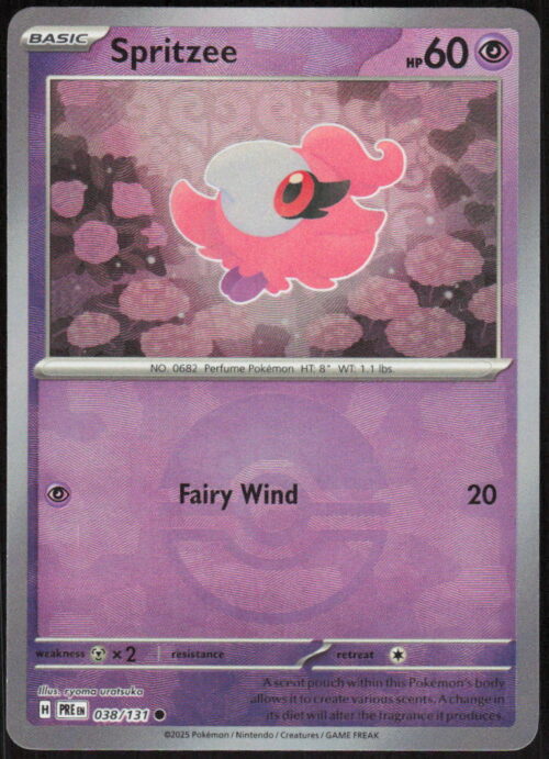 parse-1789434962964-9q626q.jpg Spritzee (Poke Ball Pattern) - SV: Prismatic Evolutions #038/131 - Pokemon Card