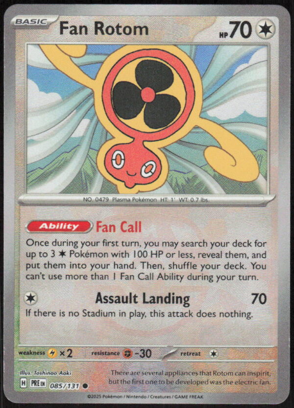Fan Rotom (Master Ball Pattern) - SV: Prismatic Evolutions #085/131 - Pokemon Card