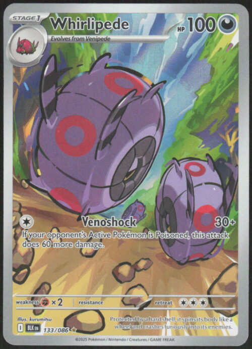 Whirlipede - SV: Black Bolt #133/086 - Pokemon Card